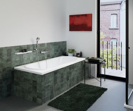 Luca Varess Trasime baignoire encastrable simple 170 x 80 cm acrylique blanc mat