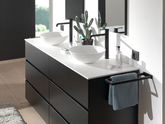 Storke Tavola enkel of dubbel wastafelblad matte Solid Surface 170 x 52 cm