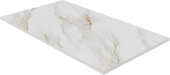 Luca Varess Suite Duschwanne 160 x 90 cm Marmorkomposit Marble Gold 