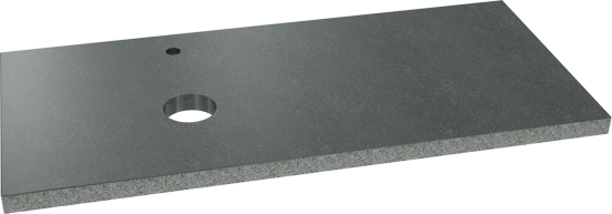 Balmani Rock asymmetrisch links wastafelblad verzoete graniet 120 x 55 cm