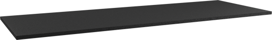 Storke Panton enkel of dubbel wastafelblad mat zwarte gepoedercoate mdf 150 x 52 cm