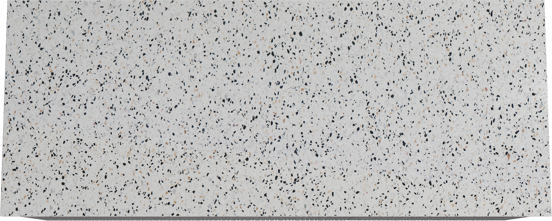 Storke Ribs zwevend badmeubel 130 x 52 cm zwart eiken met Tavola enkel of dubbel wastafelblad in mat wit/zwart terrazzo, Verticale asymmetrische rechte ribbel