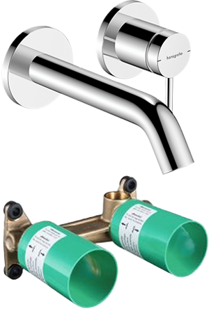 Hansgrohe Tecturis S inbouw wastafelkraan glanzend chroom incl. inbouwelement