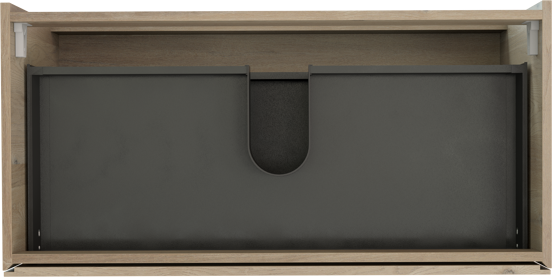 Storke Edge zwevende wastafelonderkast 105 x 52 cm ruwe eik 2 lades
