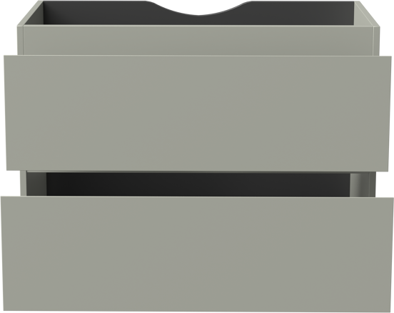Linie Lado meuble sous-vasque suspendu 80 x 46 cm greige 2 tiroirs