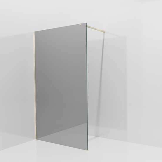 Balmani Modular douche à l'italienne: 120 x 200 cm, Miroir Reflex, avec coating, Profil Brushed Champagne Gold