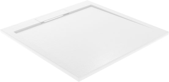 Balmani Indus receveur de douche 90 x 90 cm marbre composite blanc mat texture ardoise