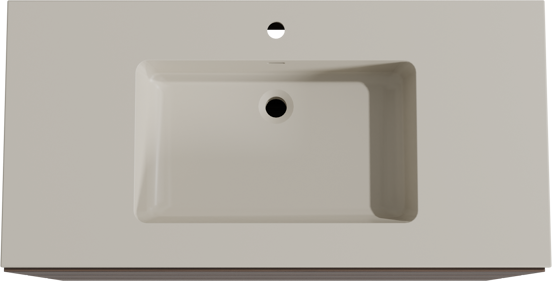 Storke Edge staand badkamermeubel 105 x 52 cm notelaar met Diva enkele wastafel in top solid zijdegrijs