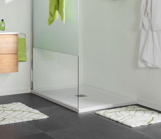 Linie Playa douchebak 120 x 90 cm composietmarmer hoogglans wit
