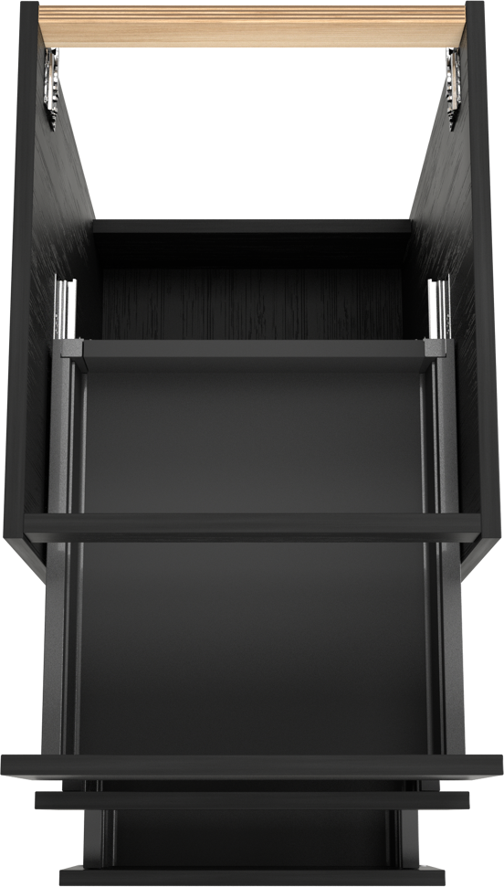 Balmani Lucida meuble sous-vasque a poser 45 x 55 cm chêne noir 3 tiroirs