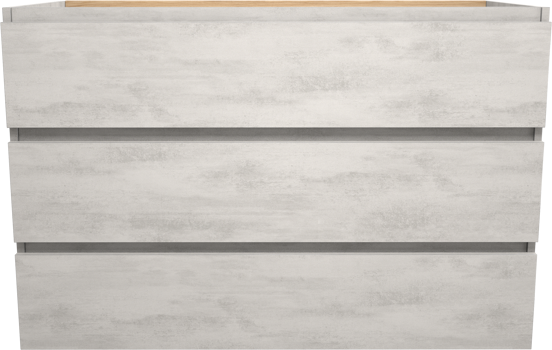 Balmani Lucida staande wastafelonderkast 120 x 55 cm beton zilvergrijs 3 lades