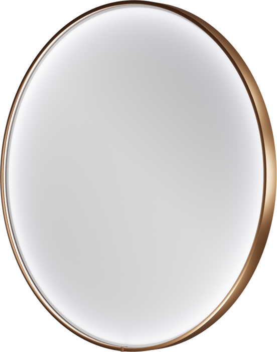 Balmani Secret rond badkamerspiegel Brushed RoseGold Ø 90 cm met spiegelverlichting en anti-damp