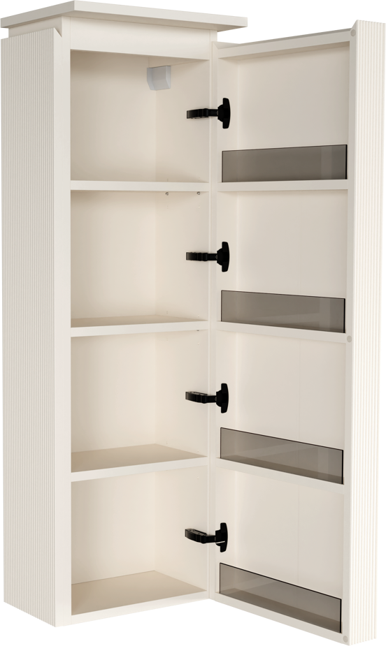 Balmani Eclips colonne salle de bains suspendue droite Sandbeige 44 x 32 x 130 cm Nervure sym. vert.