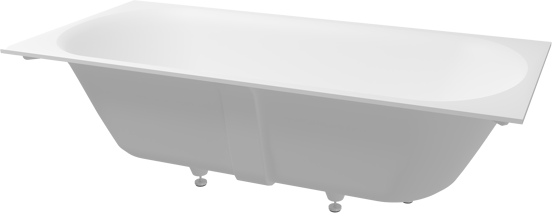 Balmani Rallanta baignoire encastrable double 180 x 82 cm Solid Surface blanc mat