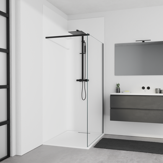 Balmani Piatto set douchewandbekleding 120 x 90 x 260 cm Solid Surface mat wit