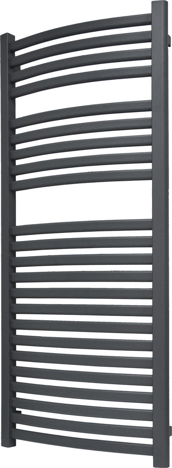 Vipera Kanza Rx einzel Handtuchheizkörper 50 x 120 cm elektrische Heizung grau anthrazit Seitenanschluss 521W, inkl. Widerstand