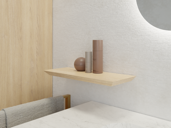 Balmani Mitra étagère murale placage chêne naturel 40 x 16 cm