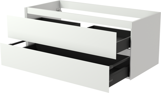 Balmani Mitra zwevende wastafelonderkast 120 x 55 cm mat wit 2 lades