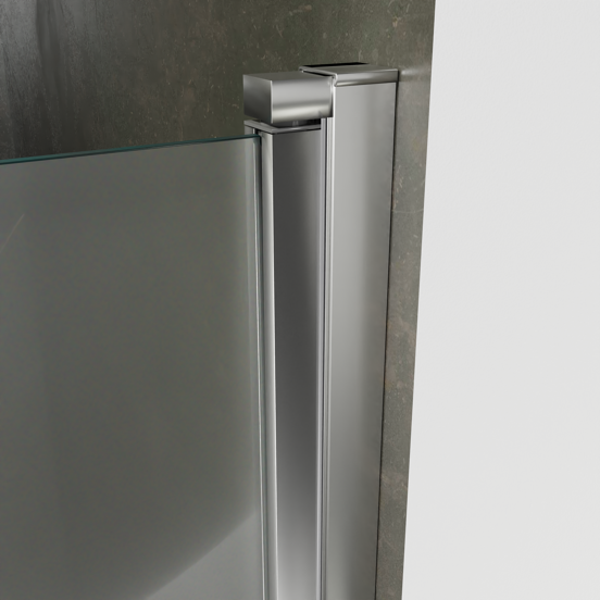 Luca Varess Kuresa douche pendeldeur 80 x 200 cm helder glas glans chroom profiel