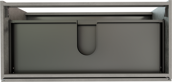 Storke Edge staande wastafelonderkast 100 x 46 cm beton donkergrijs 3 lades