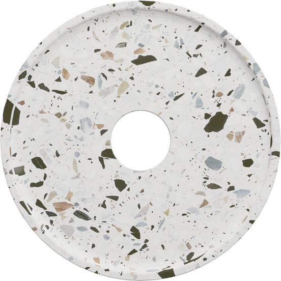 Balmani Pelota Disc LED luminaire 16 cm blanc/noir terrazzo