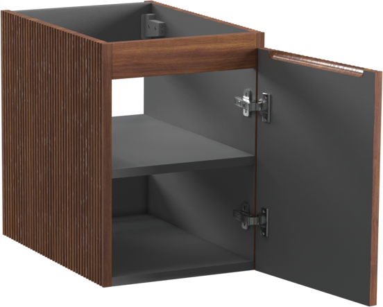 Storke Ribs meuble sous-lavabo suspendu 35 x 52 cm noyer