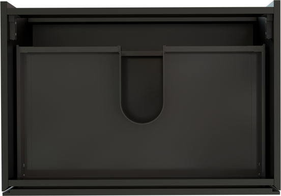 Storke Edge meuble sous-lavabo suspendu 75 x 52 cm noir mat 2 tiroirs