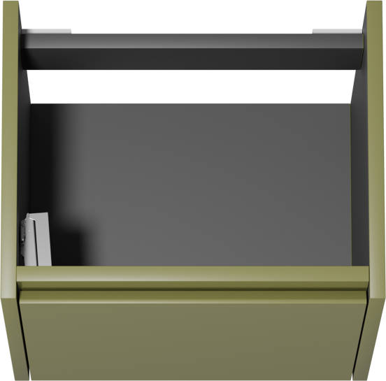 Storke Seda meuble sous-lavabo suspendu 45 x 35 cm vert olive porte