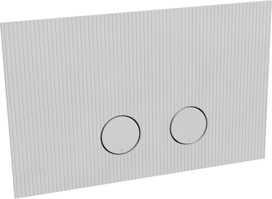 Perola Ribs bedieningspaneel mat wit voor UP320 of UP720 inbouwreservoir