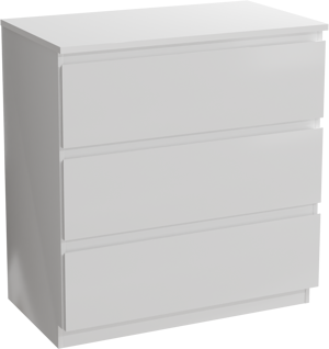 Linie Lado staand badkamermeubel 80 x 46 cm glanzend wit met Lado enkel tablet in composietmarmer glanzend wit
