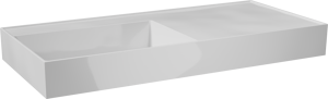 Balmani Argila Waschtisch links Marmorkomposit glänzend Weiβ 100 x 46 cm