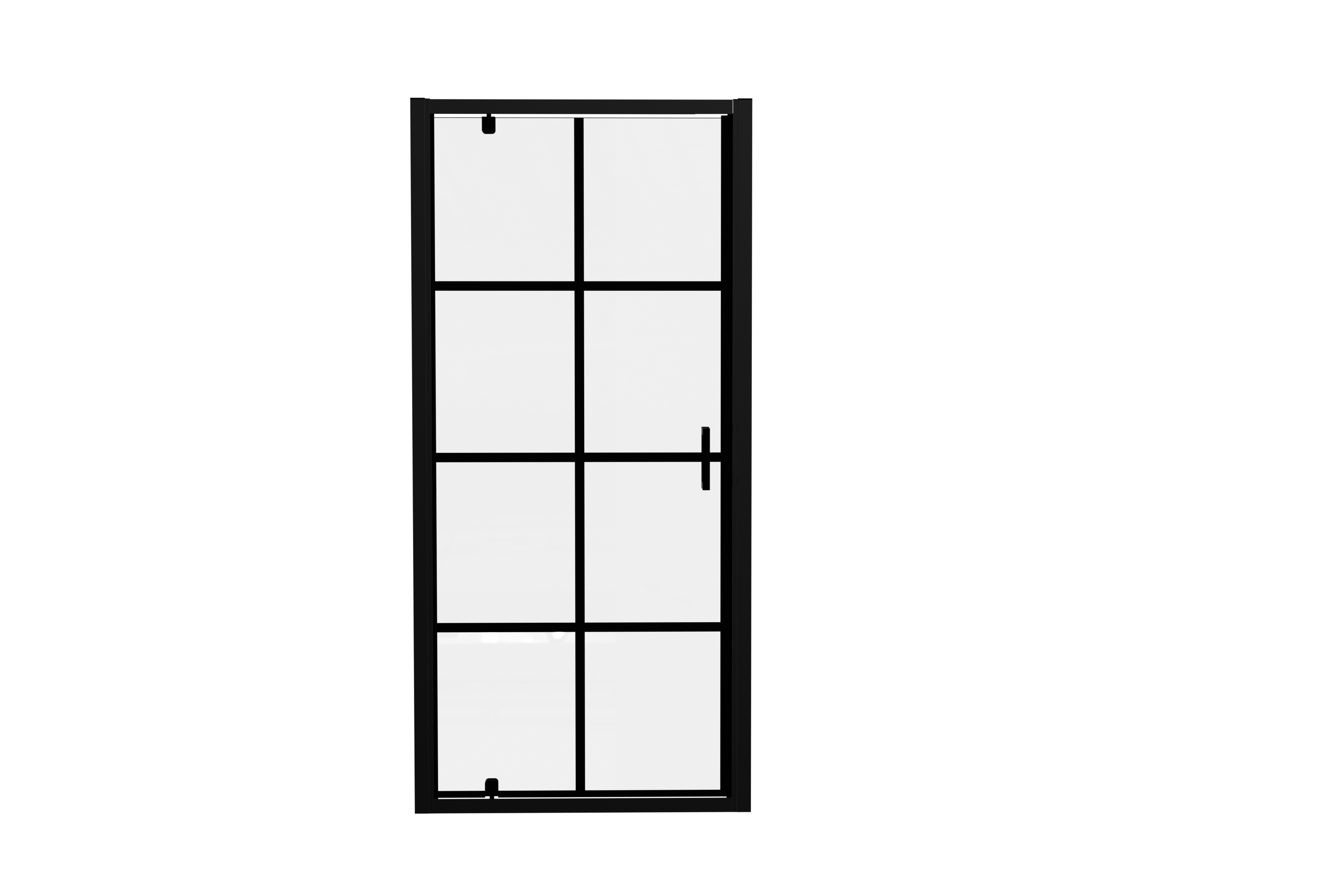 Luca Varess Vidor douche draaideur 90 x 190 cm Square glas mat zwart profiel