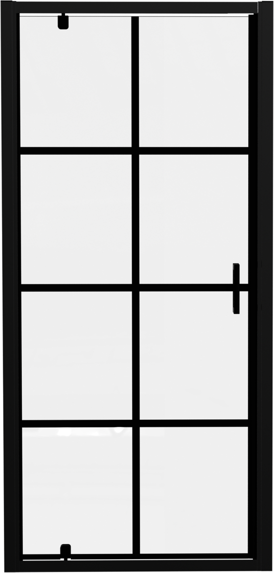 Luca Varess Vidor porte pivotante 90 x 190 cm verre Square profil noir mat