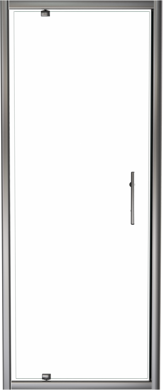 Linie Cadiz douche draaideur 80 cm x 190 cm Helder glas geborsteld chroom profiel