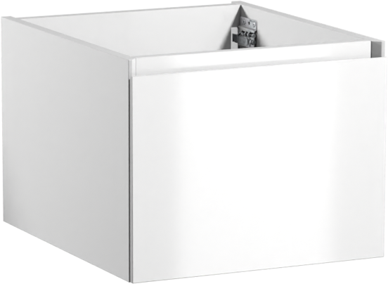 Storke Edge meuble sous-vasque suspendu 45 x 52 cm blanc brillant 1 tiroir