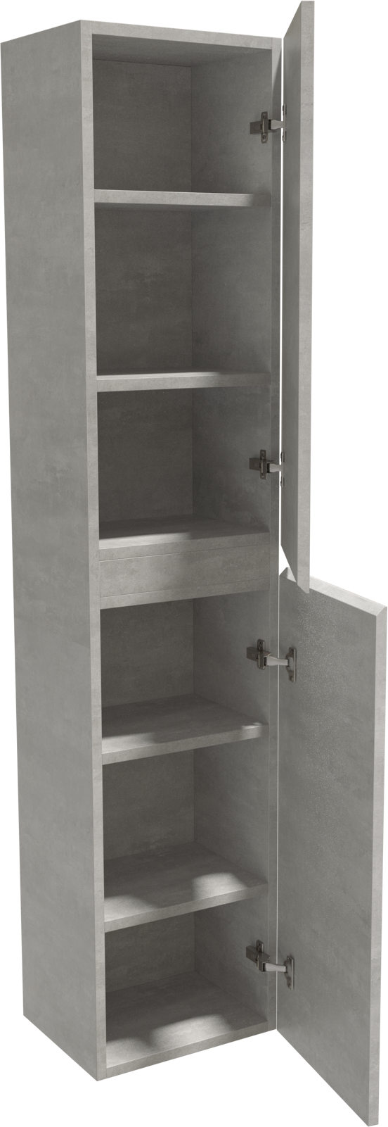 Storke Delta zwevende badkamerkast beton donkergrijs 35 x 30 x 165 cm