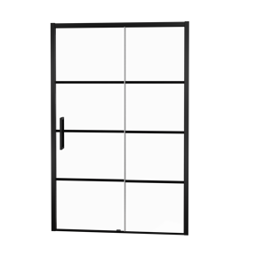 Balmani Senses Design porte coulissante à droite 140 cm x 210 cm verre Lined, Profil noir