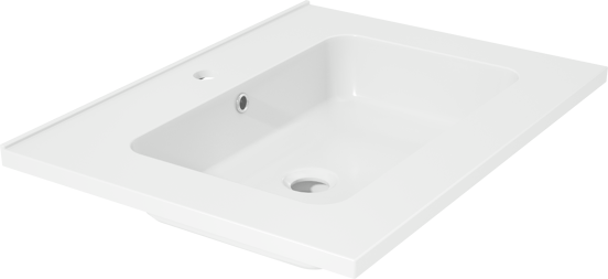 Linie Vano plan simple marbre composite brillant 60 x 46 cm