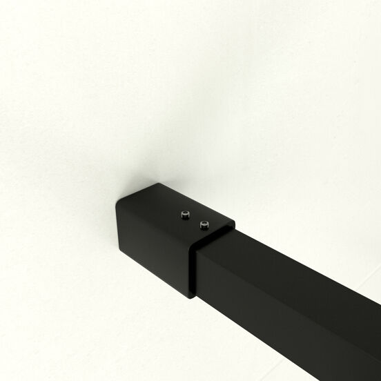 Balmani Modular douche à l'italienne 180 x 200 cm verre mikado profil noir mat