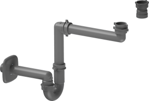 Santeg UniSpace Plus 40 afvoer voor wastafel 40mm grijs