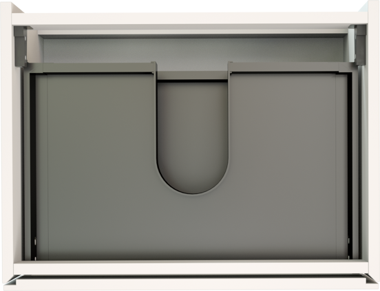 Storke Edge hängender Waschbeckenunterschrank: 60 x 46 cm, Weiß matt, 2 Schubladen