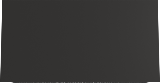 Storke Ribs meuble salle de bains suspendu 100 x 52 cm chêne noir avec Panton tablette simple en mdf enduit de poudre noir mat, Nervure droite asymétrique verticale