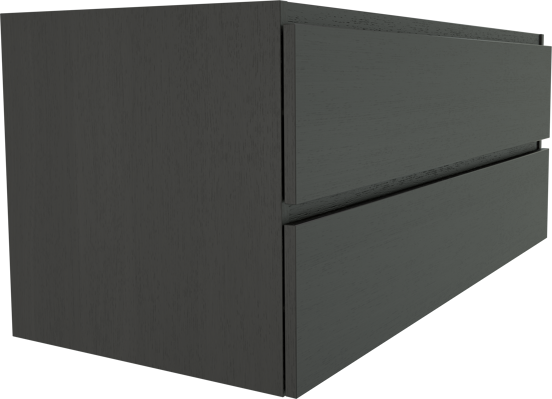 Balmani Lucida meuble sous-vasque suspendu 120 x 55 cm chêne noir 2 tiroirs