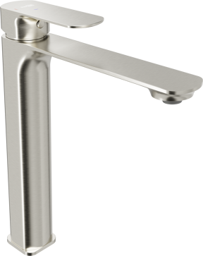 Blaufoss Bodan verhoogde wastafelkraan Brushed Coolmetal