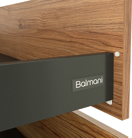 Balmani Lucida zwevende wastafelonderkast 67,5 x 55 cm teak 2 lades