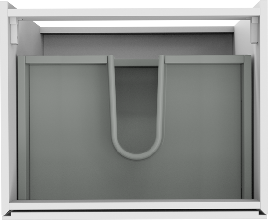 Storke Edge meuble sous-vasque a poser 65 x 52 cm blanc brillant 3 tiroirs
