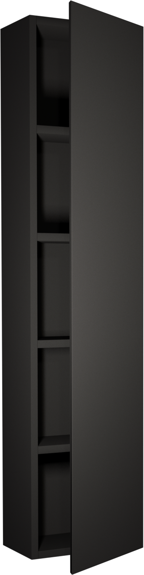 Balmani Mitra Elements/Idra Badhochschrank: Hängend, Schwarz matt, 32 x 20 x 130 cm