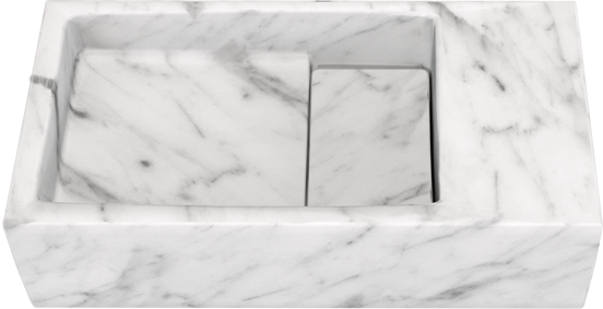 Balmani Mood fonteintje 36 x 18 cm Carrara marmer