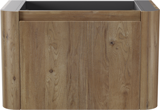 Storke Soft zwevende wastafelonderkast 80 x 46 cm Ruwe eiken 2 lades