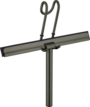 Blaufoss Duschwischer Brushed GunMetal mit Wandaufhänger für die Duschabtrennung